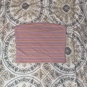 Wild fable pink with stripes crop top